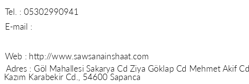 Sawsana Villalar telefon numaralar, faks, e-mail, posta adresi ve iletiim bilgileri